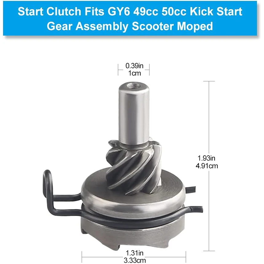 For 50CC GY6 139QMB Scooter ATV Kick Start Kit Complete Gear Shaft Spring Pinion