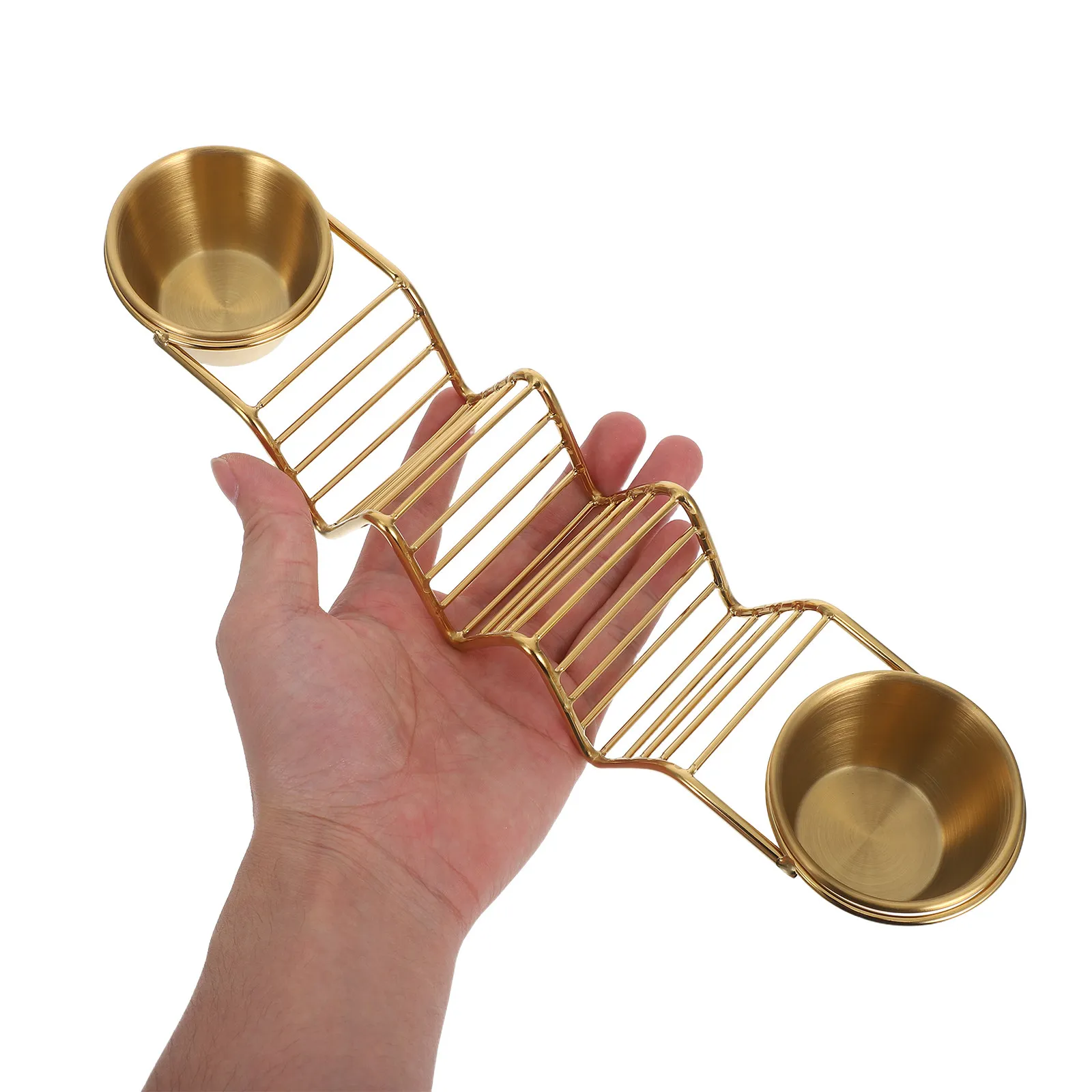 Juego de Soporte para Tacos de Acero Inoxidable Antioxidante con Tazas para Salsas, Soporte Multiusos para Tortillas para Restaurantes y Fiestas en Casa