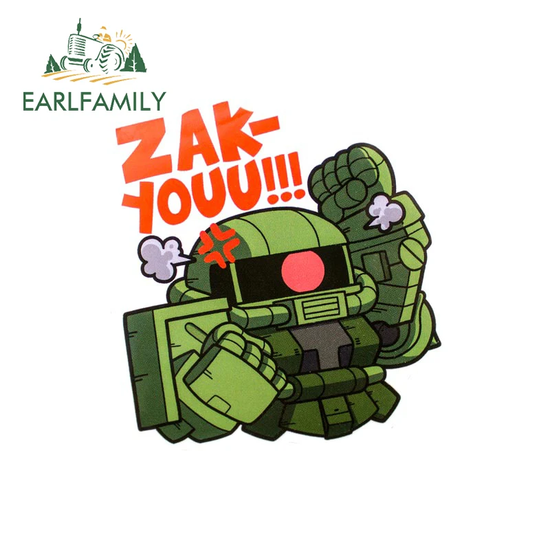 EARLFAMILY 13cm x 12.4cm for Char  Counter Attack Geara Doga Car Stickers Sunscreen Scratch-Proof Decals Laptop Trunk Decor