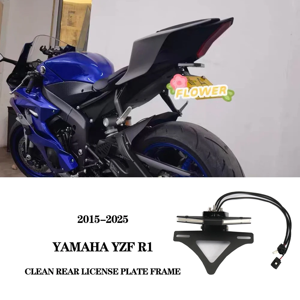 

Motorcycle For Yamaha YZF R1 YZF R1 2015-2022 2023 2024 2025 New Mount Fender Eliminator Tail Tidy License Plate Holder