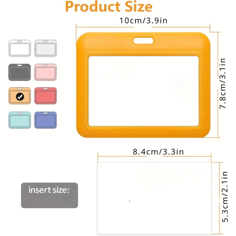 3 Horizontal sliding piece ID Badge Holder，ABS Material - Perfect for Office ID、Credit Card、Key Card、Driving License and Pass