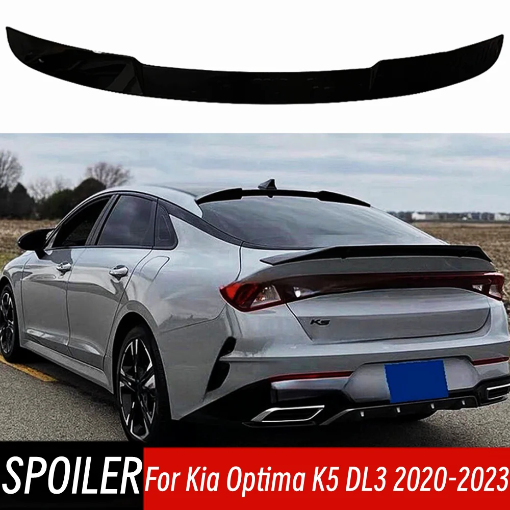 For 2020-2023 Kia Optima K5 DL3 Bodykit Car Rear Window Roof Spoiler Wings ABS Plastic Black Carbon Tuning tyling Accessories