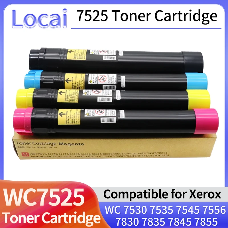 

WC7525 Compatible Color Powder Copier Toner Cartridge C7525 for Xerox WorkCentre 7825 7830 7835 7845 7855 7970 C2060 C3060 C2560