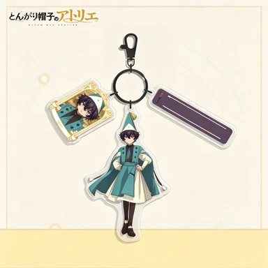 Fashion Anime Acrylic Key for Witch Hat Atelier Olruggio Qifrey Coco Charm Student School Bag Hanging Decoration Birthday Gift view 4