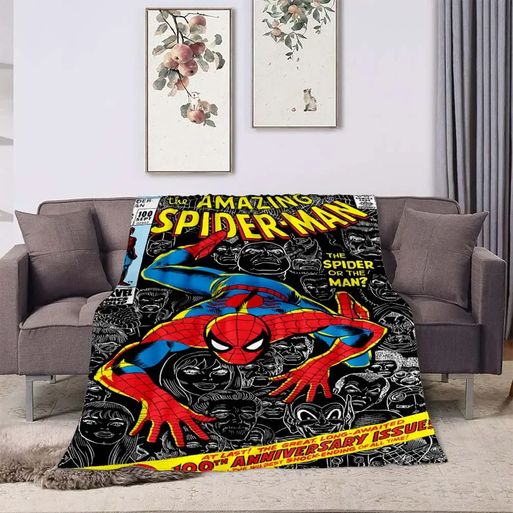 6 Size Spider-Man Blankets Super Hero 3D Printing Bedroom Living Room Comfortable and Soft Picnic Blanket Gift To Marvel Fans