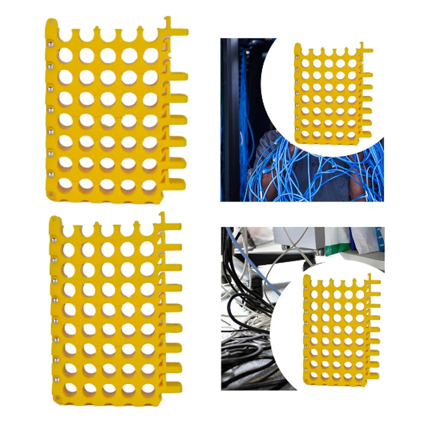 Yellow Cable Organizing and Bundler Tool Cable Organizer Wire Management Tool for Cat5, Cat6, Cat7 Server Rooms Machine Room