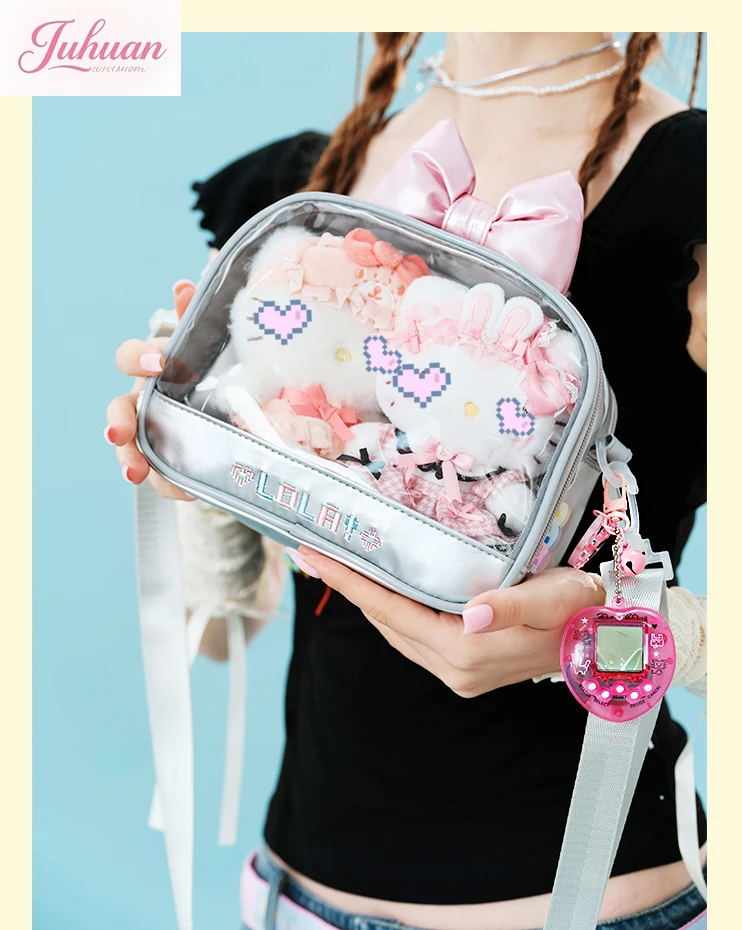 Kawaii اليابانية الحلو لطيف القوس Lta حقيبة المرأة الأصلية لوليتا Sharenting حقيبة صغيرة الغذاء بار الدخن الرسوم المتحركة حقيبة ساع فتاة