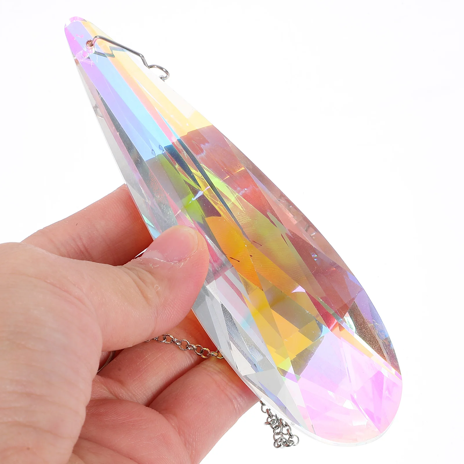 

2Pcs Crystal Sun Catcher Pendant Hanging Ornament Crystal Pendant for Garden Window Wind Chime Lighting Decorative Adornment