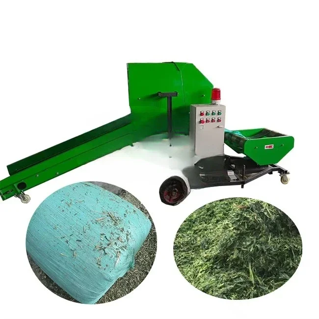 Automatic grass peanut corn straw baler, silage baler, strapping machine, hay baler
