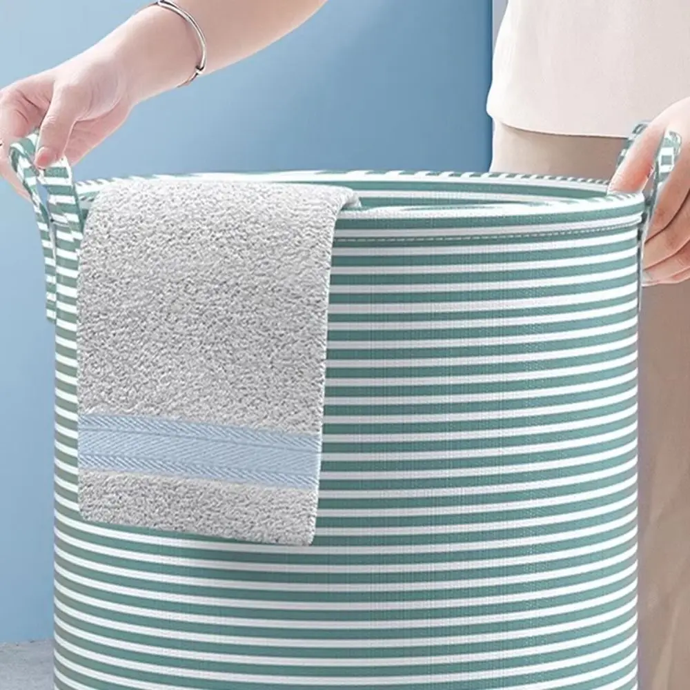 Foldable Laundry Basket Cotton and Linen Large Capacity Storage Basket Dirty Clothes Household Sundries Children Toys Organizers