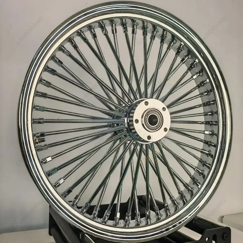 16 18 19 20 21 23 Inch Tubeless Motorcycle Spoke Wheel Rim Silver Chrome ABS 40-80 Spokes For Harley