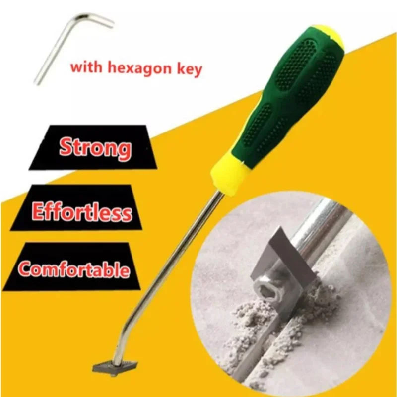 Imagem -04 - Telha Cerâmica Gap Argamassa Removedor Costura Serrilhada Cleaner Tungsten Aço Gancho Faca Old Mortar Hard Cement Caulk Profissional