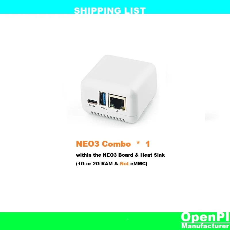 

Open+Pi Nano Neo3 (1ГБ/2ГБ DDR4 ОЗУ) | IoT-роутер RK3328 Quad Cortex-A53 до 1.3 ГГц | GB Ethernet, USB3.0 | Ubuntu, Multi, Luni