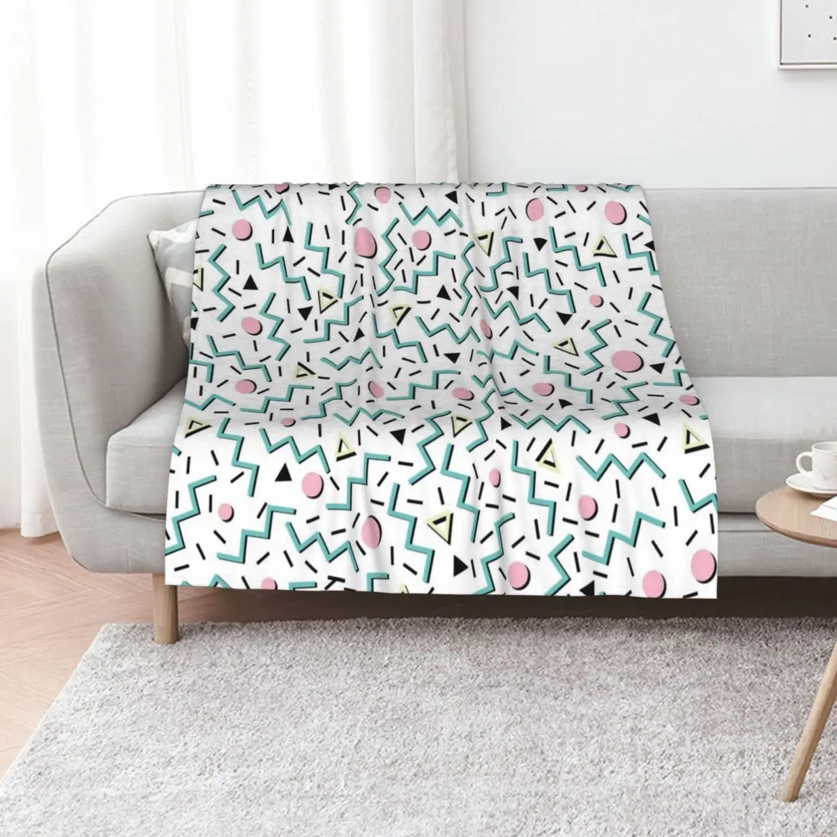 Back to the 80's eighties, funky memphis pattern design Throw Blanket valentine gift ideas Heavy Giant Sofa halloween Blankets