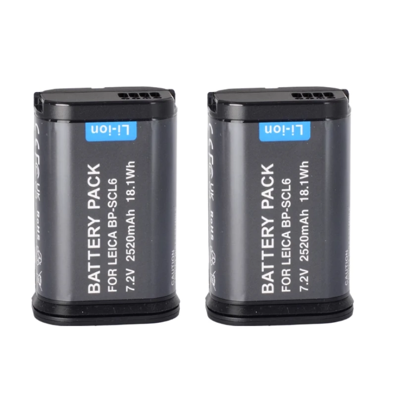 แบตเตอรี่คุณภาพสูงสำหรับกล้อง Leica Q3 BP-SCL6 SL3/Q3/Q2 แบตเตอรี่กล้อง 7.2V 2520mAh