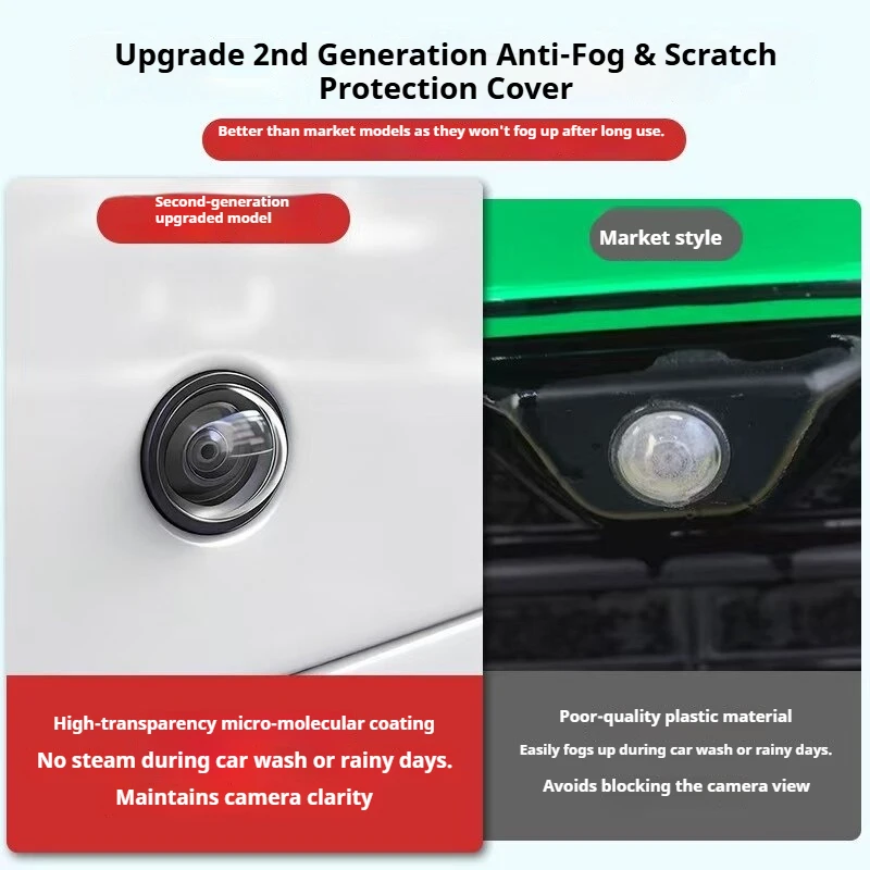 For BYD Leopard 5 8 Denza B5 B8 Ti 3 Ti 7 Car Camera Protection Cover 360° Panoramic Anti-fog Function Camera Lens Cover