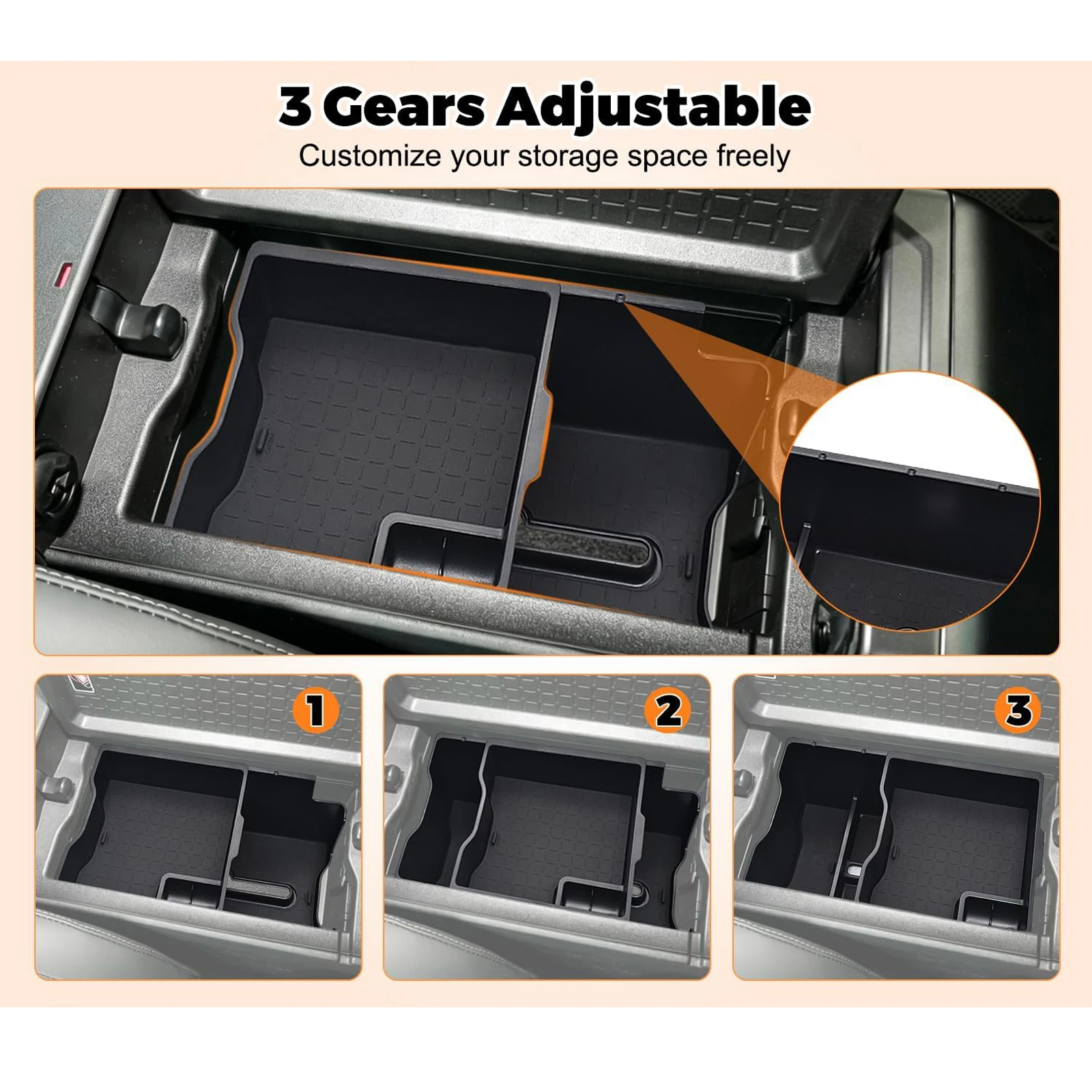 Für Toyota RAV4 XA60 2026 2027 2-Schicht-Mittelkonsolen-Organizer Armlehnen-Erweiterungs-Aufbewahrungsbox, 2-in-1-Aufbewahrungsbox-Set im OEM-Stil – Detail 5