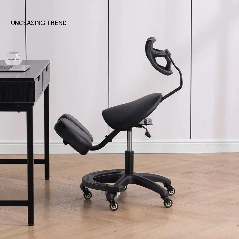 Ergonomic Kneeling Chair for Home Office Stool to Improve Sitting Posture Knee Computer Chair with Wheels for Adults and