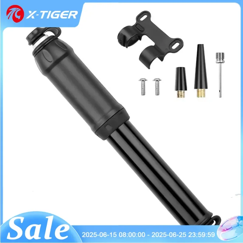 

X-TIGER 100Psi Mini Bike Pump Aluminum Alloy Portable Bicycle Hand Air Pump Tire Inflator Schrader Presta Valve MTB Bicycle Pump
