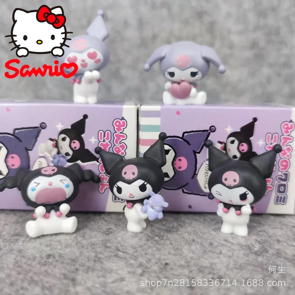 

Kawaii 4 см фигурка Kuromi аниме экшн Sanrio коллекция материалы фигурки кукол на день рождения подарки украшения торта игрушки для детей