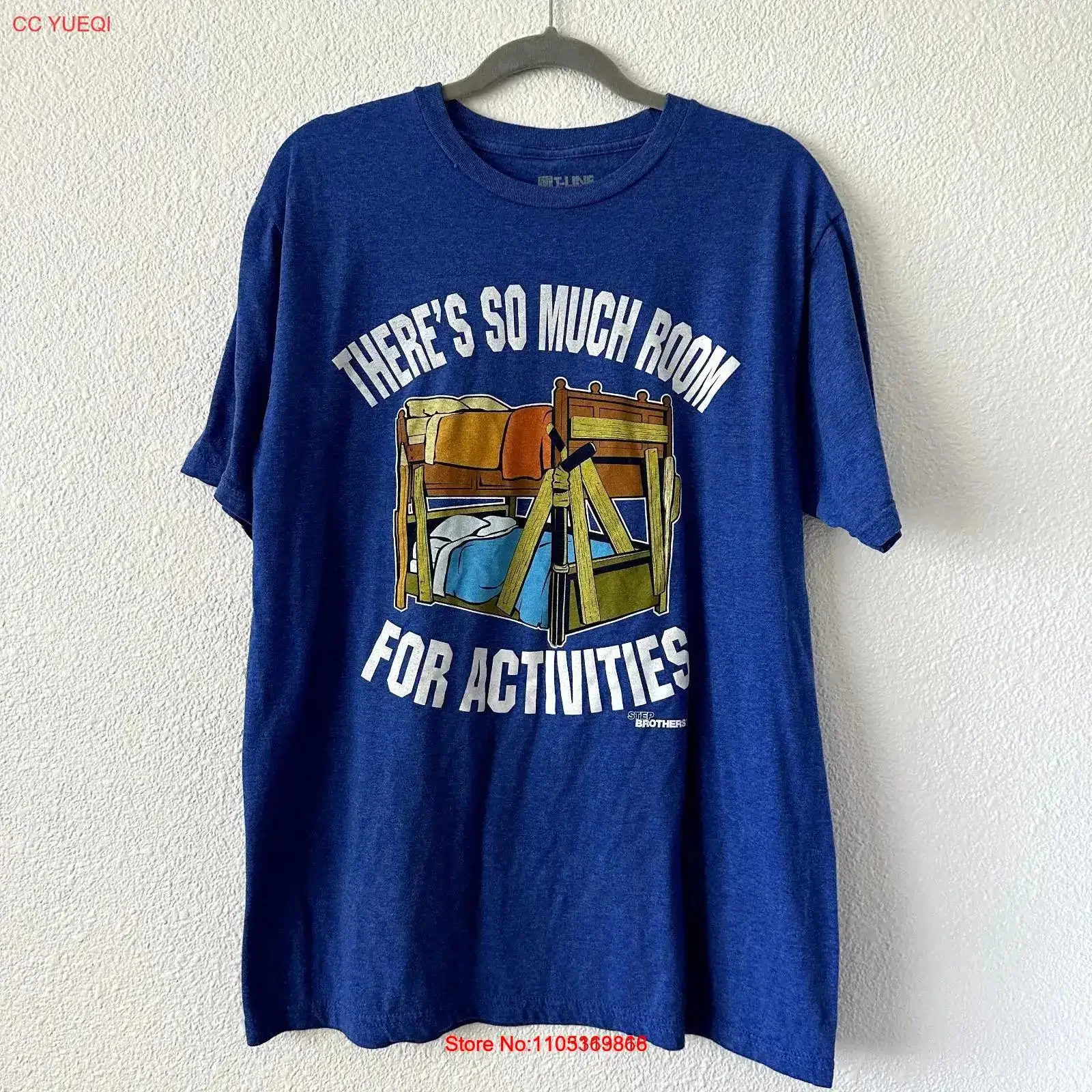 

Синяя футболка Step Brothers There's So Much Room for Activities, винтажная потертая мужская футболка XL, повседневная слегка с рисунком