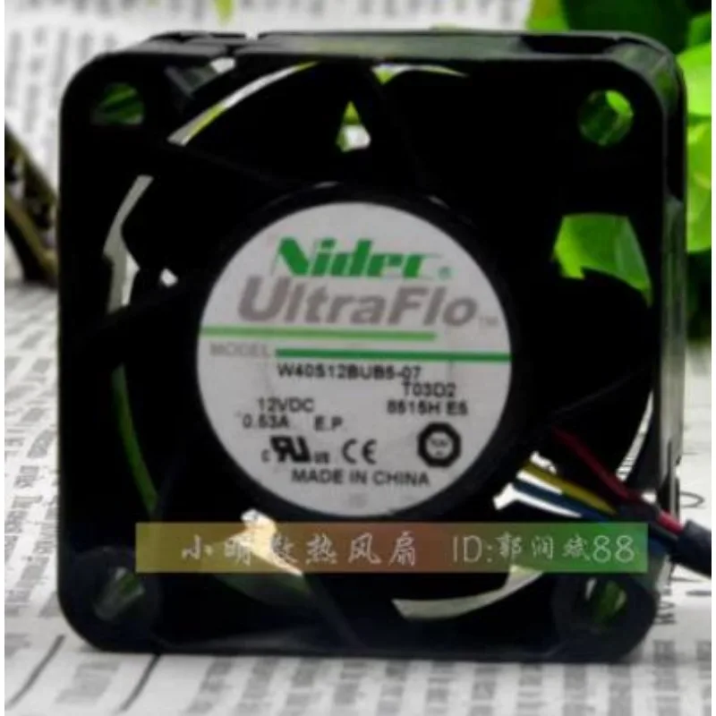 Original CPU Fan for NIDEC 12V 0.53A W40S12BUB5-07 High Air Volume Double Ball Cooling Fan 4028 40x40x28mm