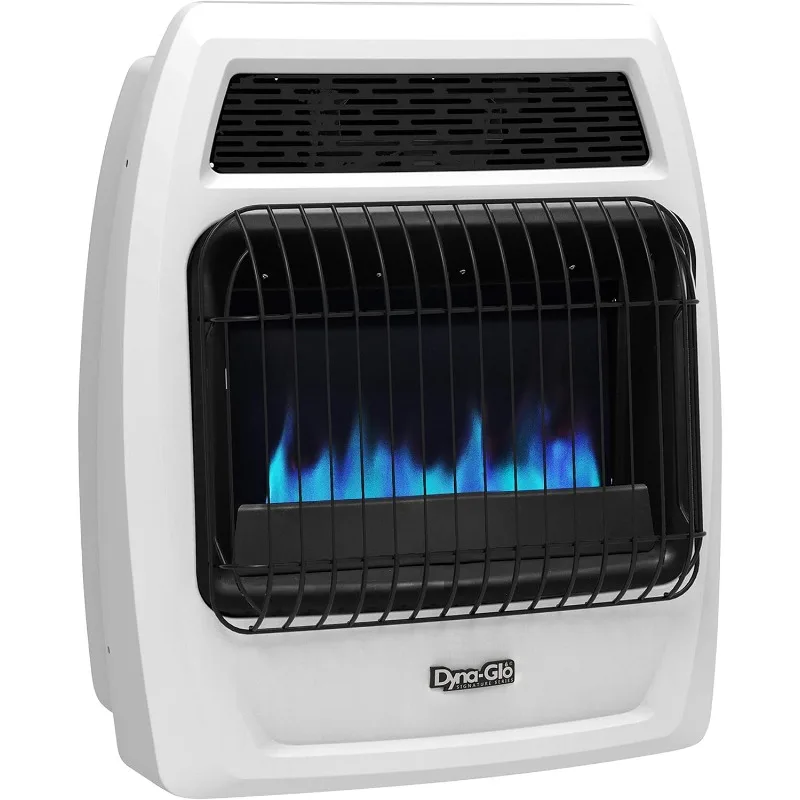 Dyna-Glo BFSS20LPT-4P 20,000 BTU riscaldatore a parete termostatico a fiamma blu propano liquido, bianco