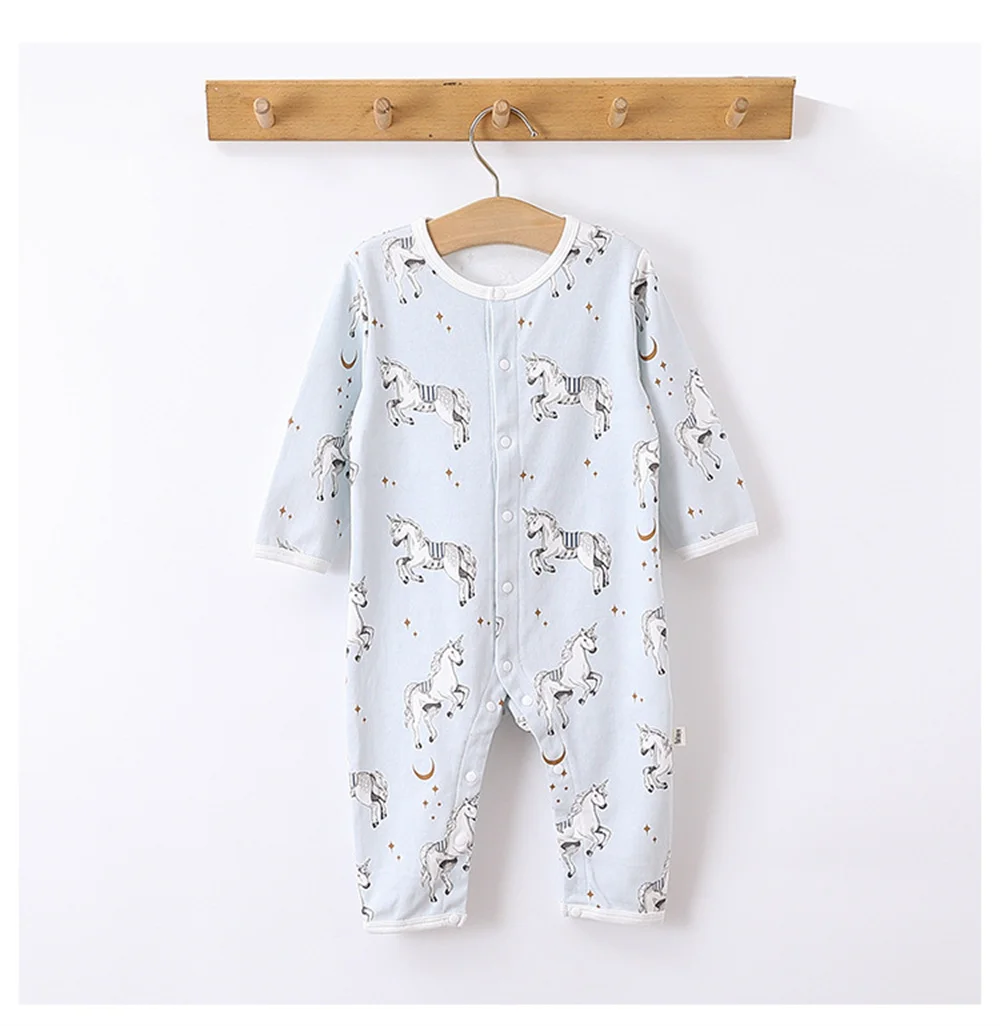 2023 Autumn/Winter ANIMAL PRINT Newborn Baby Boy Girl Clothes Ha Clothing Pajamas Romper Outfits 0-24M Long Sleeve Jumpsuit