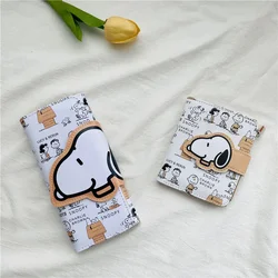 Snoopy Spike Kawaii South Korea Ins Cute Cartoon Short Long Wallet Coin Purse Two Fold Pu Zipper Coin Coin Purse Christmas Gift