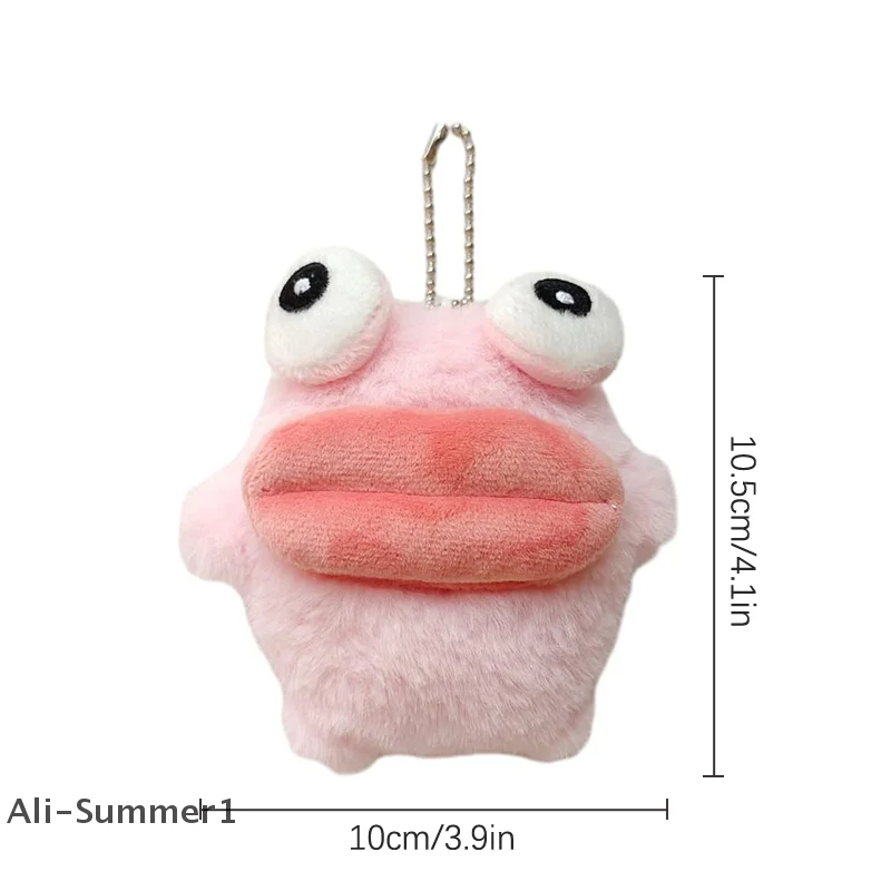 【E】Cofo salsicha boca sapo chaveiro dos desenhos animados boneca de pelúcia pingente casal chaveiro mochila encantos saco de carro decoração presente de natal