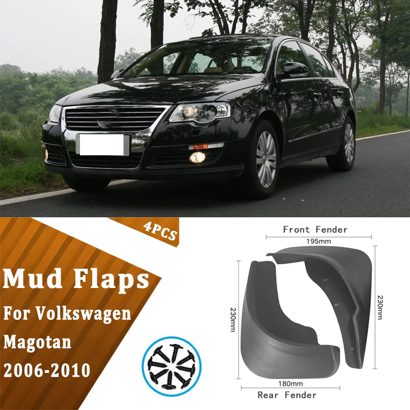 

4pcs Car Mud Flaps Fender Trim for VW Magotan 2006-2010 Automotive Mudguards, Waterproof, Mud Splashing Prevention Accessories