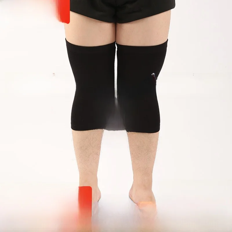 薄型滑り止め膝パッド-大きいサイズ-200ポンド-耐寒性-女性用-関節保護-高齢者用-防寒対策