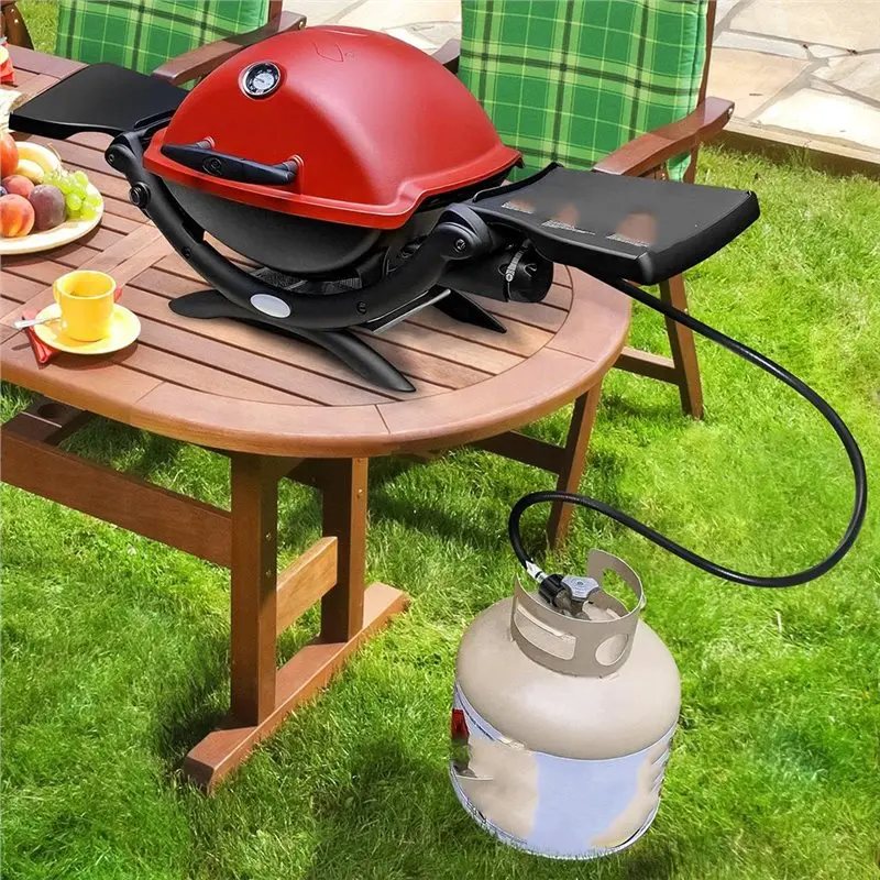 ABBY-QCC لسهولة الاتصال خرطوم محول خزانات البروبان بطول 6 أقدام من 20 رطل إلى 1 رطل مثالي لمستلزمات التخييم والطبخ في الهواء الطلق #6