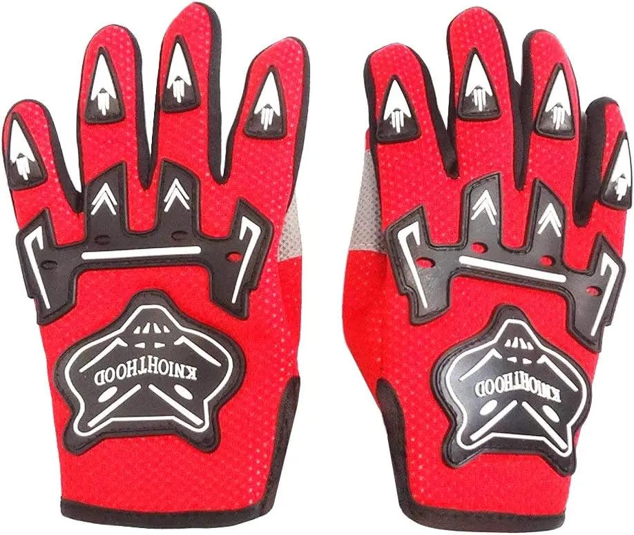 

Детские спортивные перчатки для езды на велосипеде с полным пальцем на мотоцикле (M, красные)