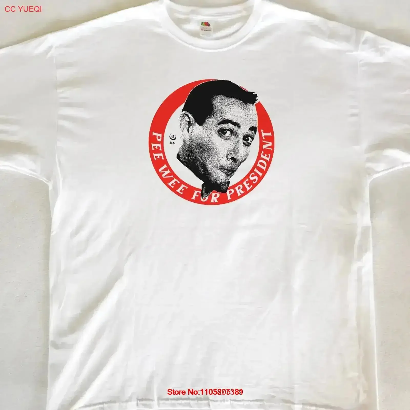 

Pee Wee Herman Paul Reubens For President Funny 80s 90s T Shirt vintage Washed Comfortable graphic homme fashion Versatile