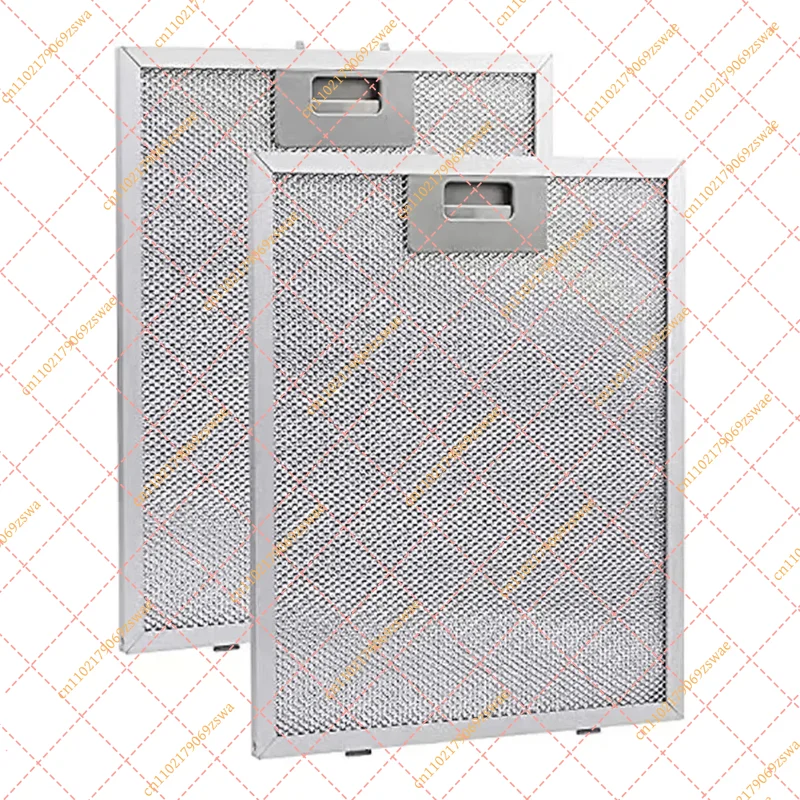 5-Layer Aluminized Grease Filter Mesh for Range Hoods & Cooker Hoods, 2PCS Extractor Fan Vent Filters (318x258x9mm)