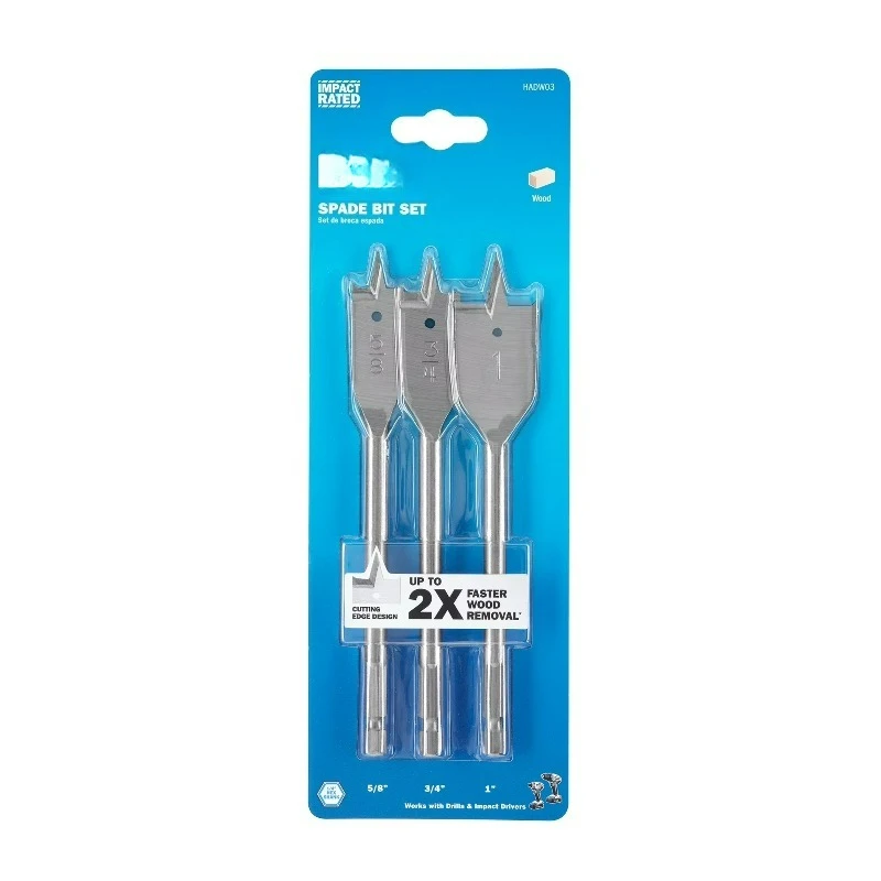 

3-Piece Hex Shank Spade Bit Set