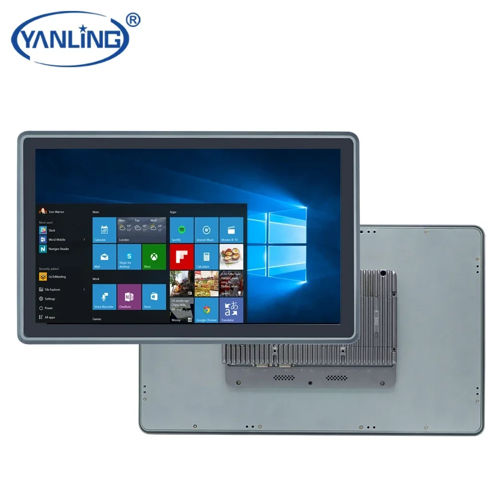 

21.5 Inch front IP65 Industrial panel PC touch screen monitor with Core 8th full HD TFT LCD tablet