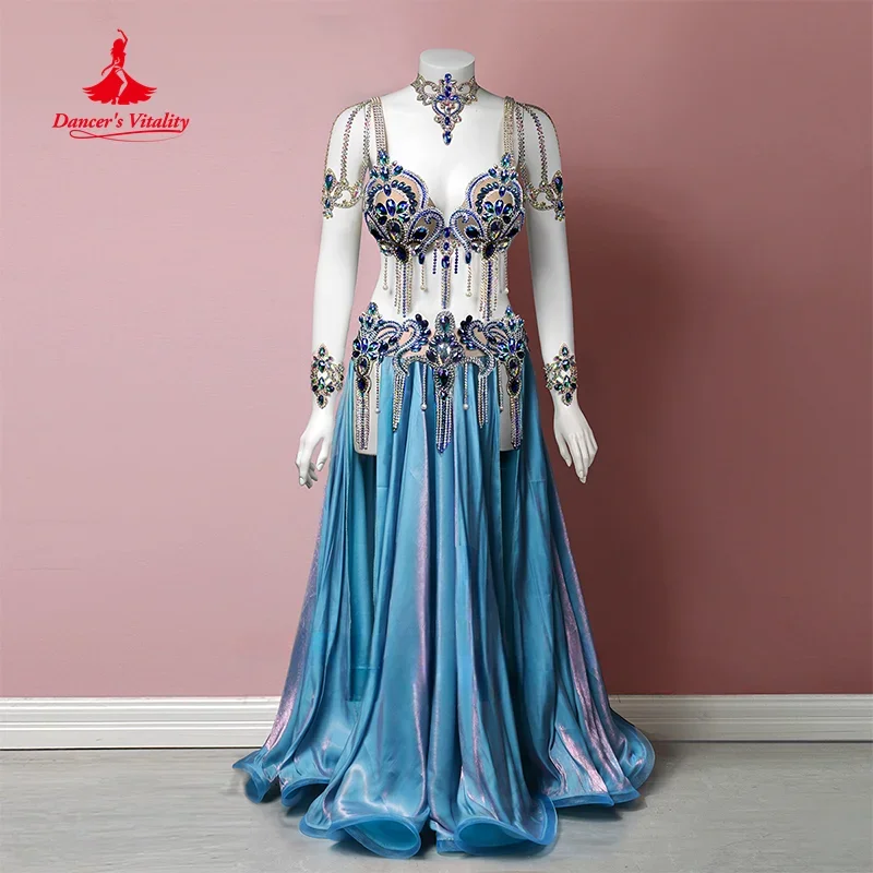 

Bellydance Performance Costumes Set for Women's Customization Senior Luxury Rhinestone Suit Oriental Dance Competition Clothing