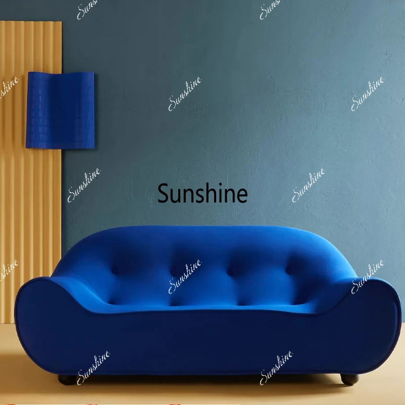 

Living room modern simple sofa Nordic simple living room curved fabric sofa