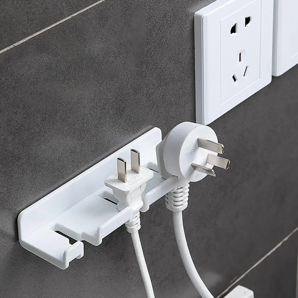 Power Plug Hook Multifunctional Steady Punch-free Universal Toothbrush Multi-purpose Wall Toothbrush Holder