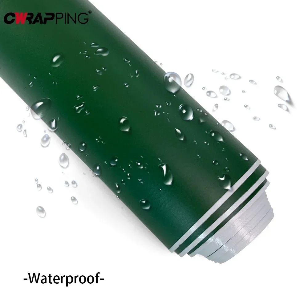 Car Vinyl Film Sticker Matte Dark Green Full Body Wrap Film Motorcycle Creative Decorative Waterproof and Anti-scratch Film