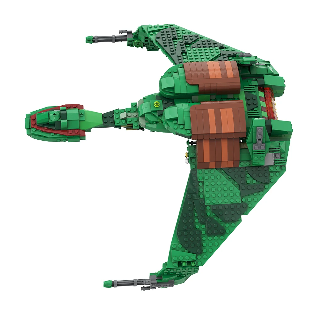 MOC Treked Klingon المركبات الفضائية بنة مجموعة بين النجوم الفضاء الطيور على شكل السفينة D7 الطرادات القتالية لعبة الطوب للأطفال هدية
