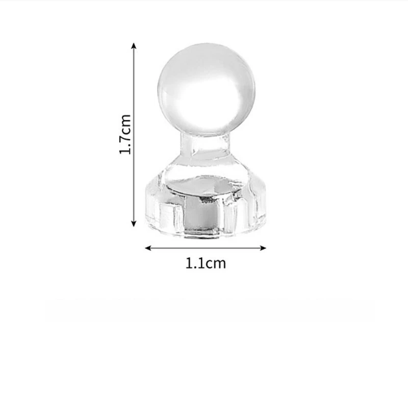 100Pcs Transparent Minimalist Strong Magnet Noticeboard Pin Magnets Fridge DIY Whiteboard Uses in Office Advertising Home Decor