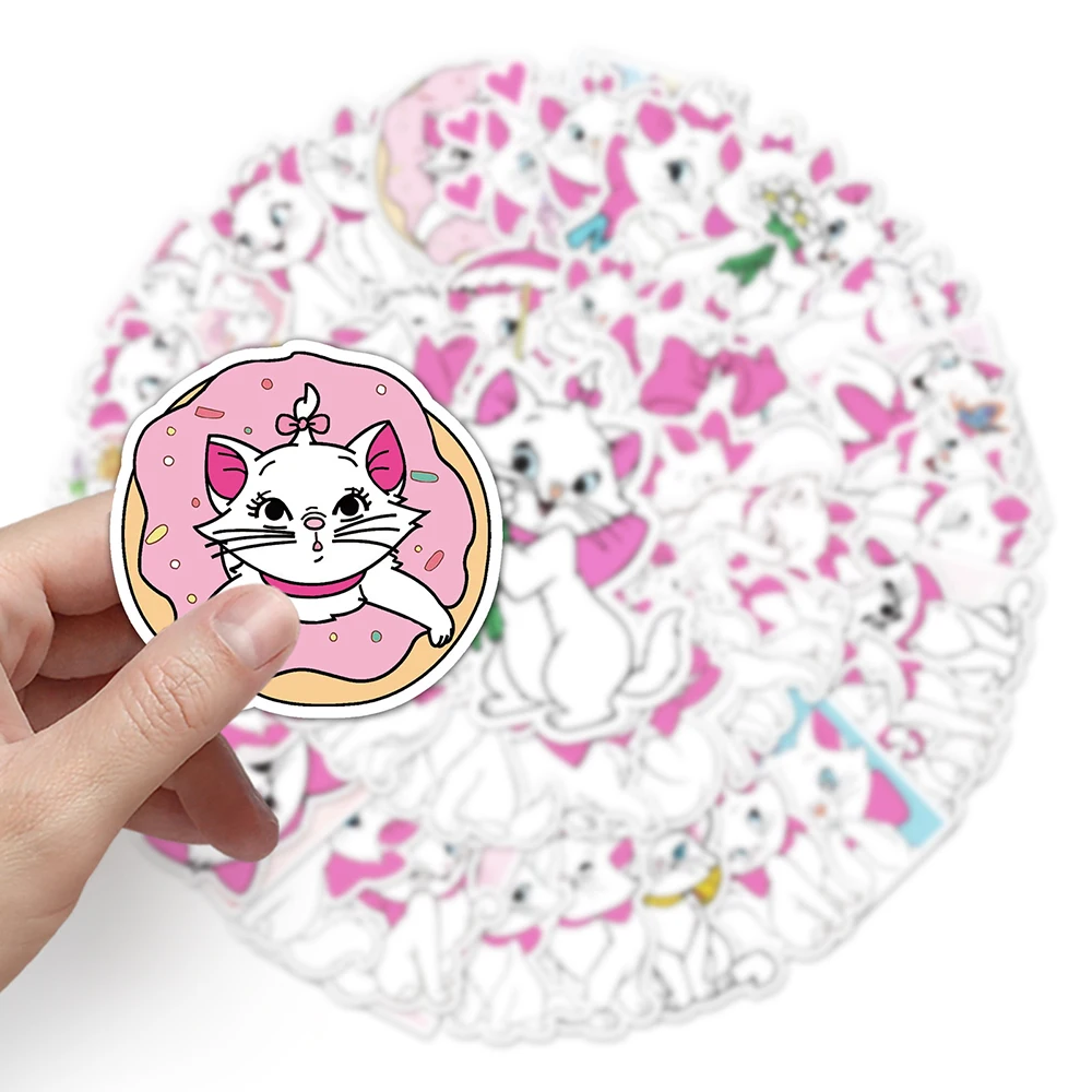 10/30/50PCS Disney The Aristocats Cartoon Marie Cat Stickers Cute Decals DIY Skateboard Phone Laptop Bike Graffiti Sticker Toys