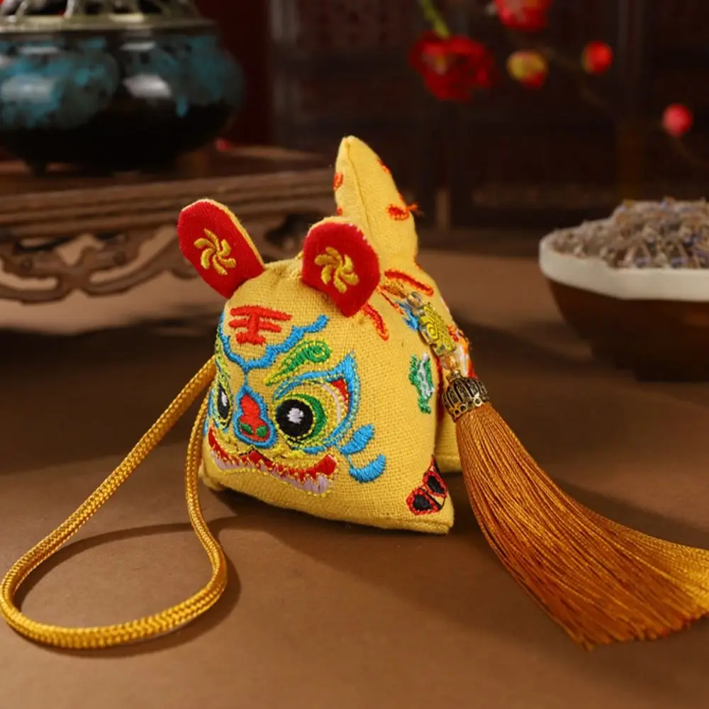 Ancient Five Tiger Sachet Embroidery Craft Handicrafts Dragon Boat Festival Sachet Safety Embroidery Car Pendant