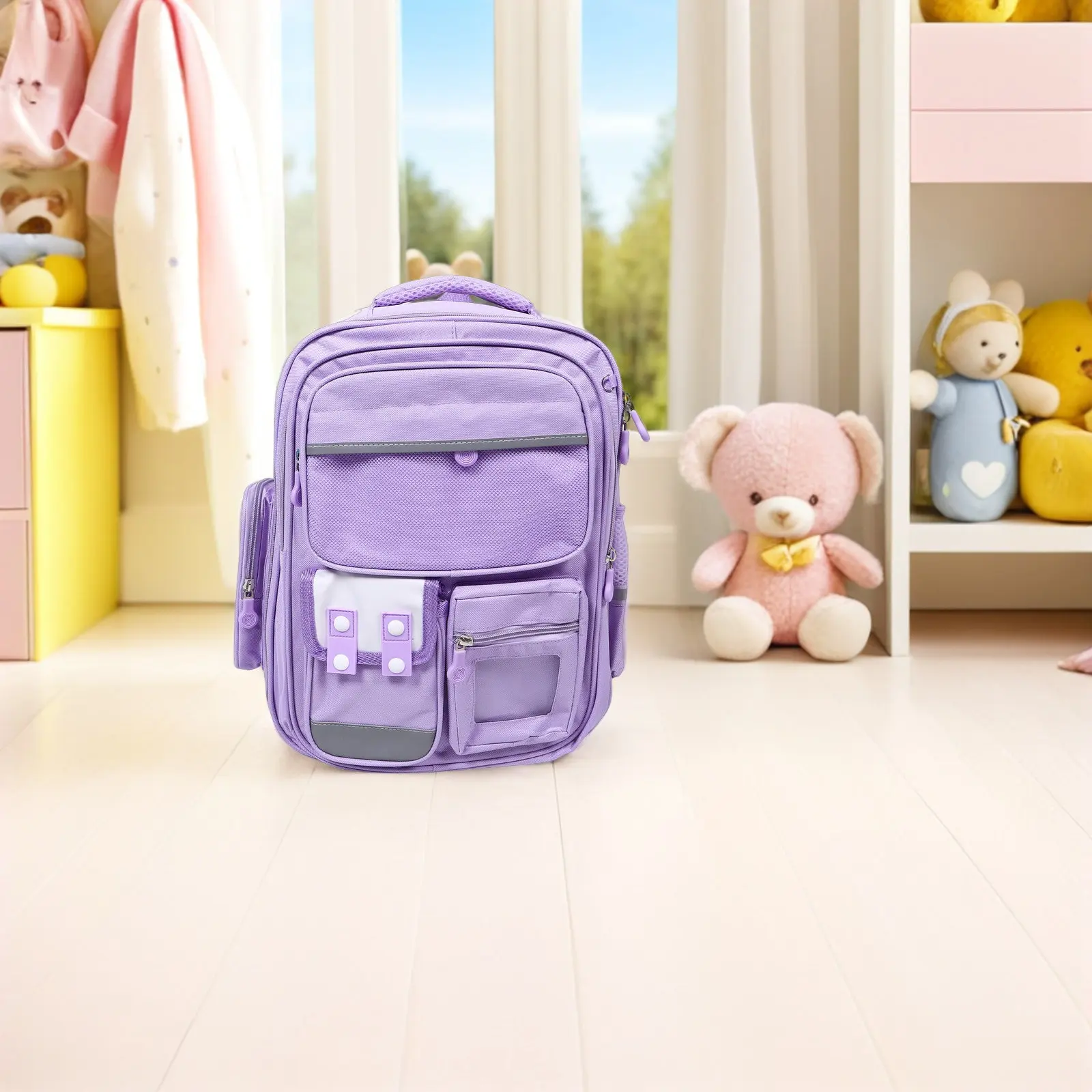 sac-a-dos-scolaire-grande-capacite-en-nylon-sac-d'etudiant-multi-poches-pour-l'ecole-primaire-le-college-et-le-lycee