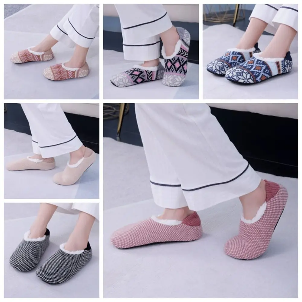 

Fashion Snow Fleece Socks Women Lattice Plush Thicken Velvet Socks Glue Kawaii Winter Floor Socks Girls