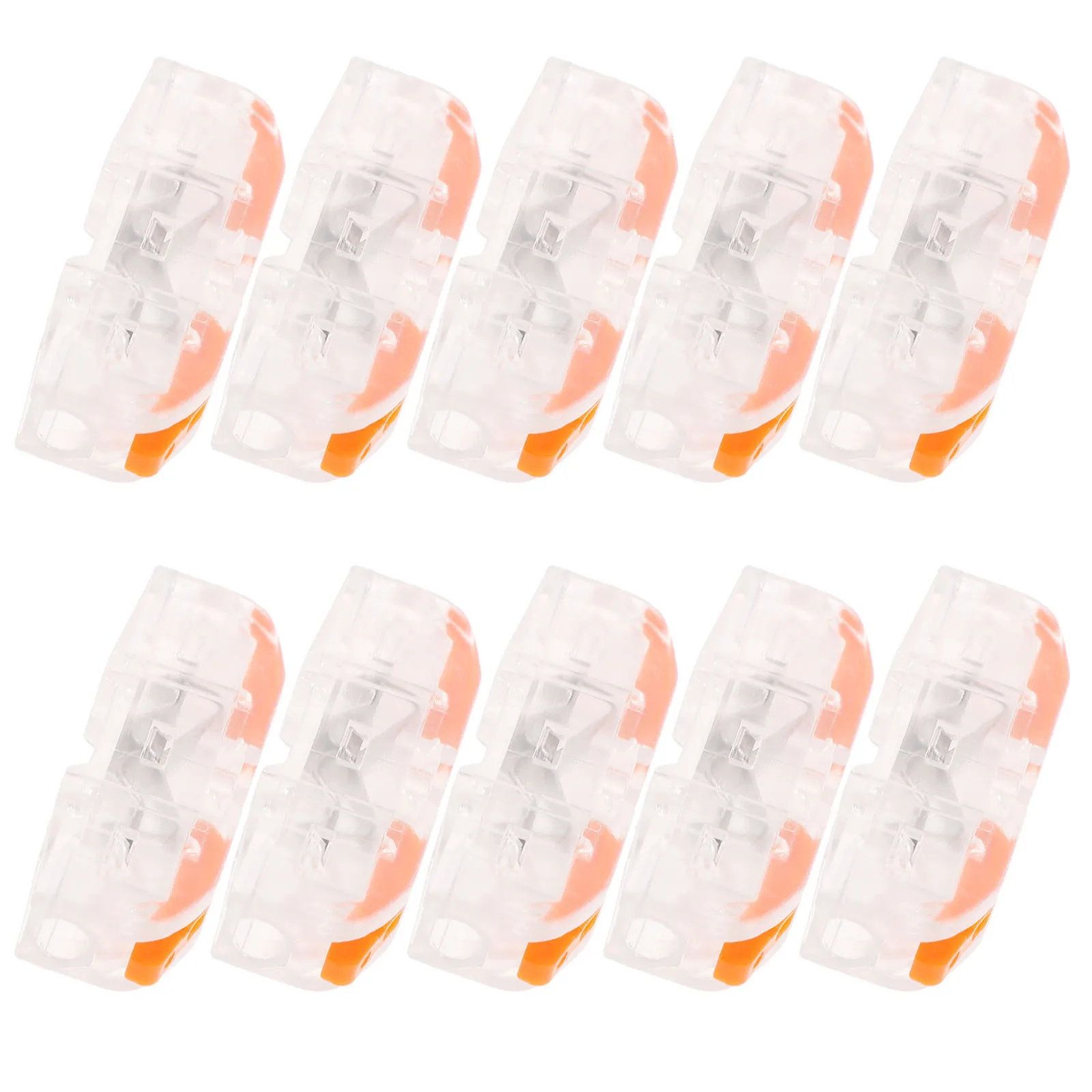 

10pcs Lever Wire Connectors Quick Splice Terminal Block Electrical Connector Kit For Solid Strand Flexible Wires Insulated Fire