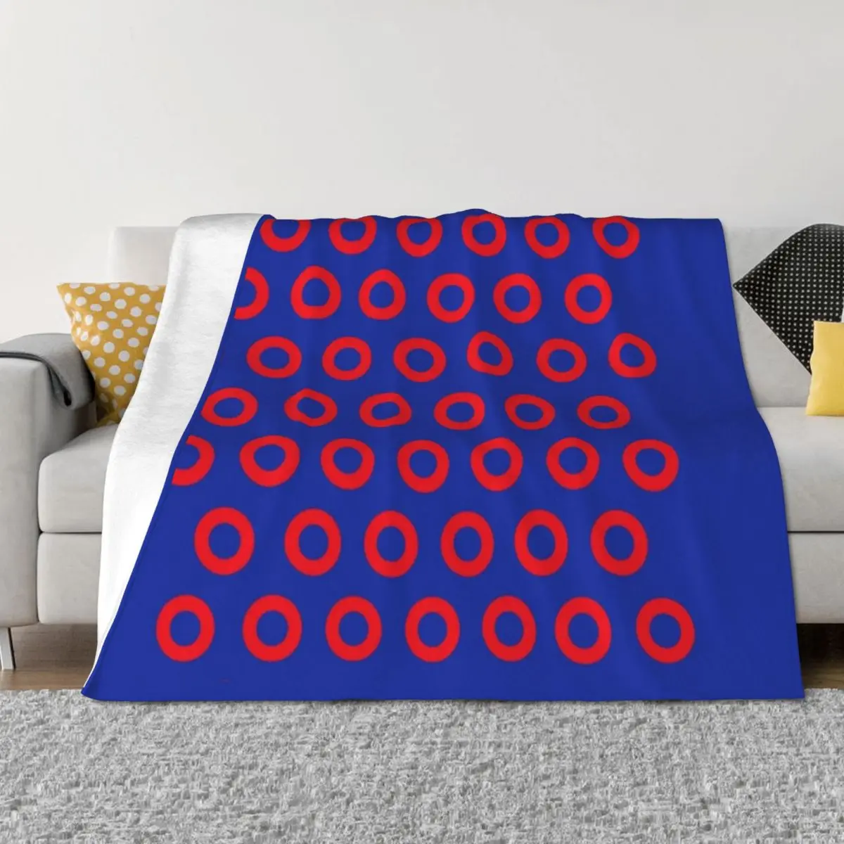 

Jon Fishman - Phish Drummer Red Circle Print Throw Blanket Quilt Stuffeds Soft manga Blankets